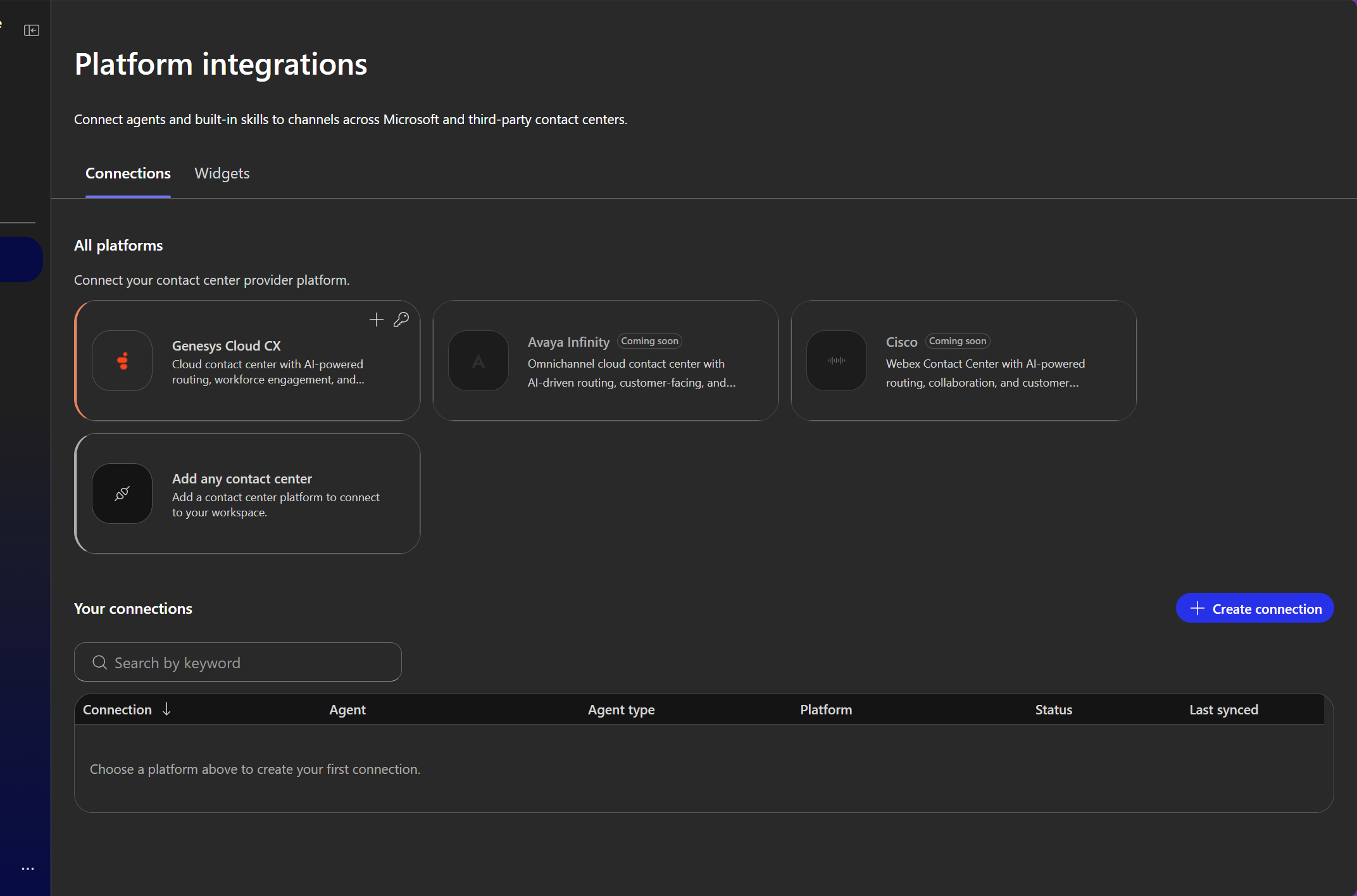 Contact center platform integrations in Microsoft Contact Center Intelligence.